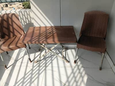 Boss Chairs and Folding Table