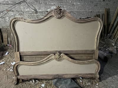 Elegant Wooden Double Bed – Premium Carved Design