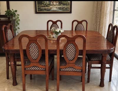 Dining table with 6 chairs
