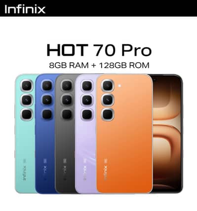 Infinix Hot 70 Pro (8/128GB) Available On Easy Installment Plan