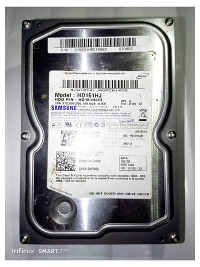 Samsung 160 GB Hard Disk SATA 7200 RPM For Desktop PC -100% ok Tested