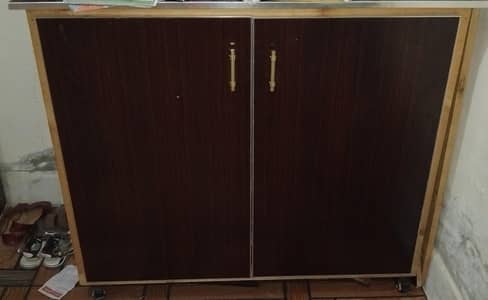 iron stand with hanging wooden wardrobe