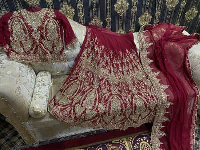 Heavy Maroon Bridal Lehenga