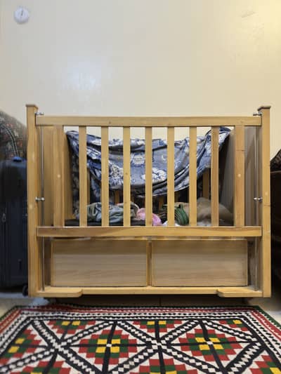 Wooden baby cot