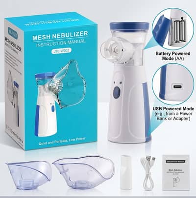 Portable Mesh Nebulizer Machine – USB Rechargeable & Battery Powered,
