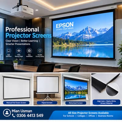 Projector Screens All Sizes at Wholesale rates