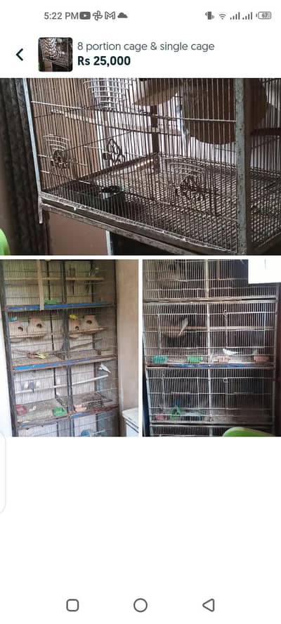 8 portion cage and single cage