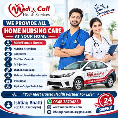 Home Nursing Care - Patient attendant/Care Taker/Male/Female Nurses