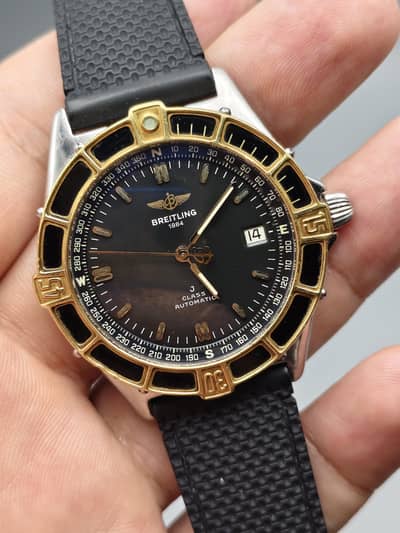 Breitling Cockpit J Class Automatic 18k Gold Bezel Men’s Watch