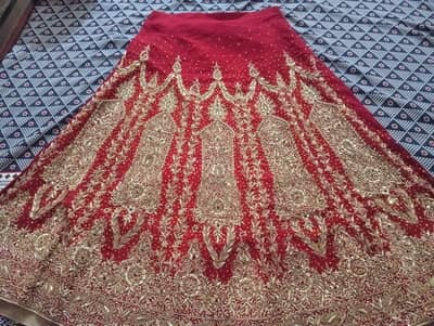 Beautiful Heavy Embroidered Red Lehenga – Wedding/Party Wear