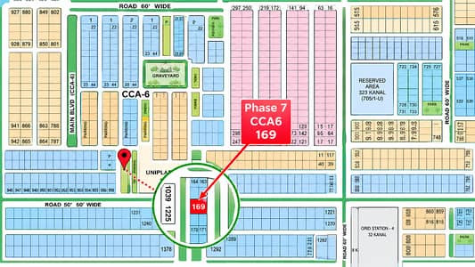 Prime Location 4 Marla Commercial Plot No. 169 for Sale in CCA 6, DHA Phase 7 Lahore
