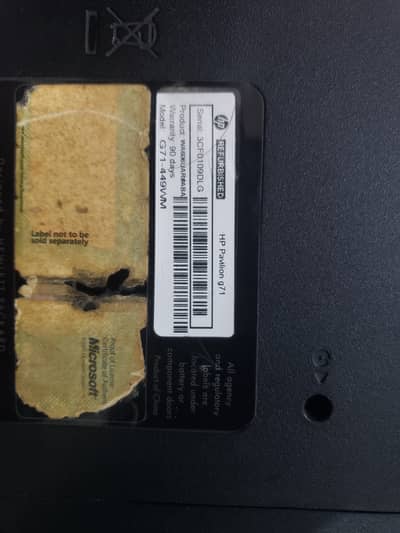 Hp pavilion G 71 laptop