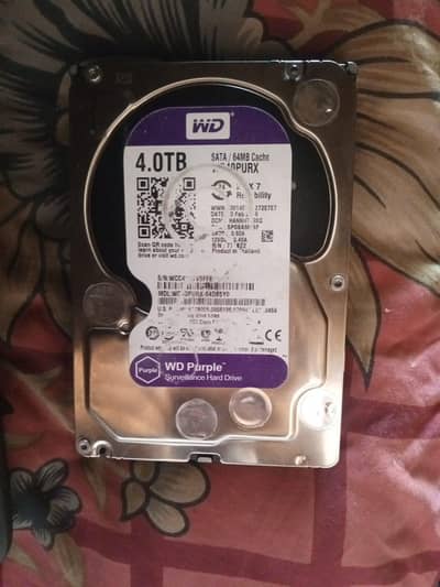 WD Purple 4TB HDD  WD40PURX SATA 6Gb/s  64MB Cache  3.5" Hard Drive PC