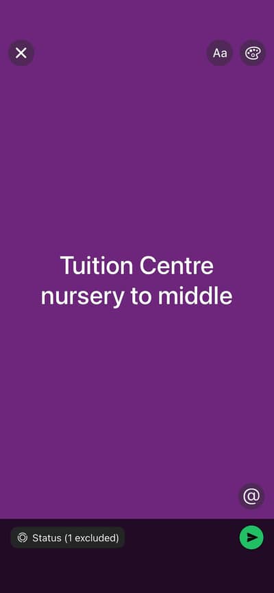 tuition centre nursery ta middle