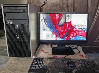 Complete Computer System HP Tower + Lenovo Keyboard + 21" LCD + Wires