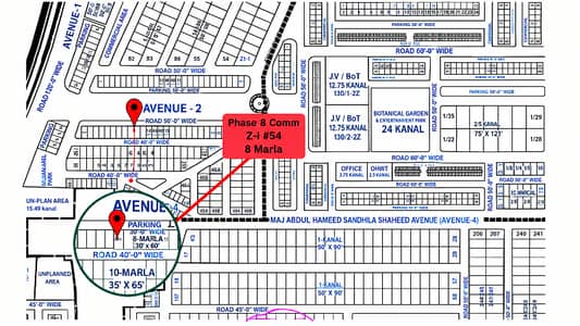 Premium 8 Marla Commercial Plot No. 54 for Sale in Block Z1, DHA Phase 8 Lahore