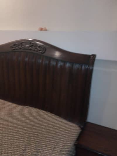 King size wooden bed