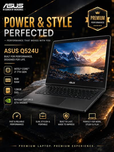 asus Q524U core i7 7th gen 8 gb ram ddr4 128 gb nvme ssd