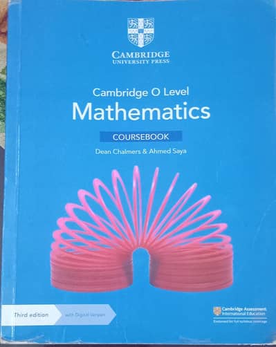 Cambridge O levels Mathmatics 3rd Edition by Dean Chalmer & Ahmed Saya