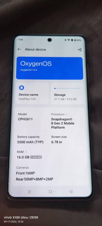 One Plus 12R 512gb non pta