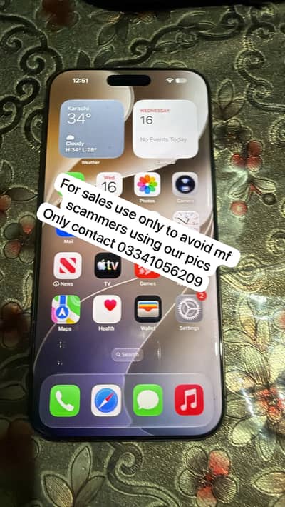 Iphone 16 Pro Max 256GB LLA NON PTA (Not JV)