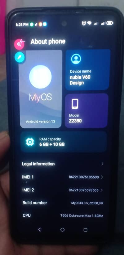 Zte Nubia V60
