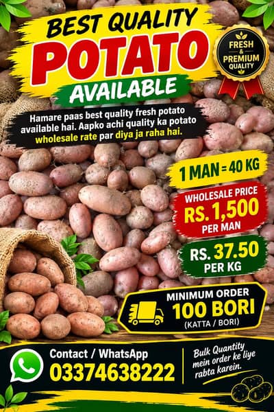 BEST QUALITY POTATO AVAILABLE