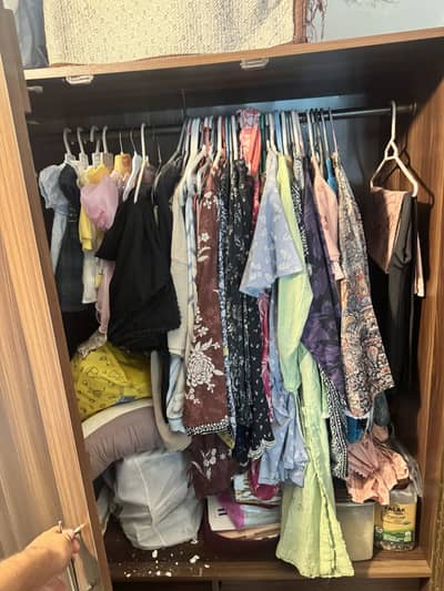Woodstyle wardrobe for clothes