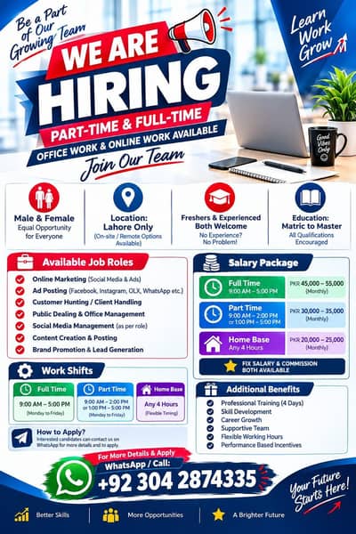 PART TIME WORK AVAILABLE FOR MALES AND FEMALES