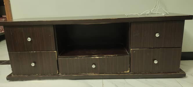 Wooden TV Console / Media Unit – Spacious Storage