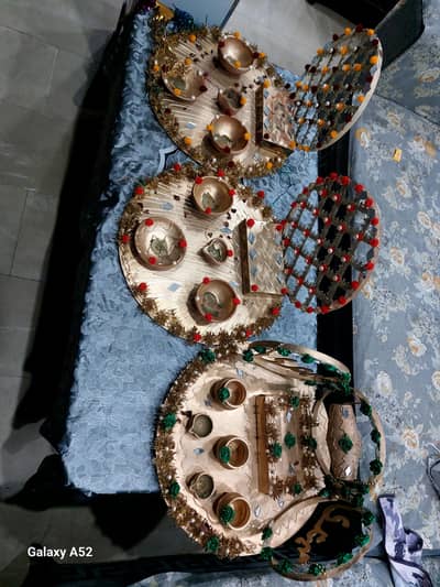 3 mehndi plates for sale