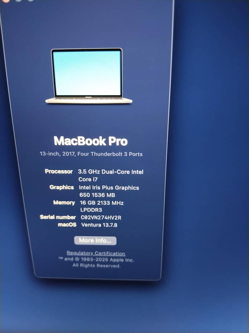 Macbook Pro 2017 touch bar keypad 0