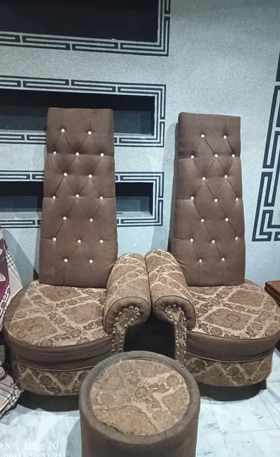 2 coffee chairs with matching stool for sale