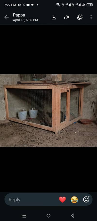 Watt attached wooden cage | Hens wooden cage frame