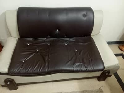 7-Seater Leatherette Sofa Set – Solid Condition