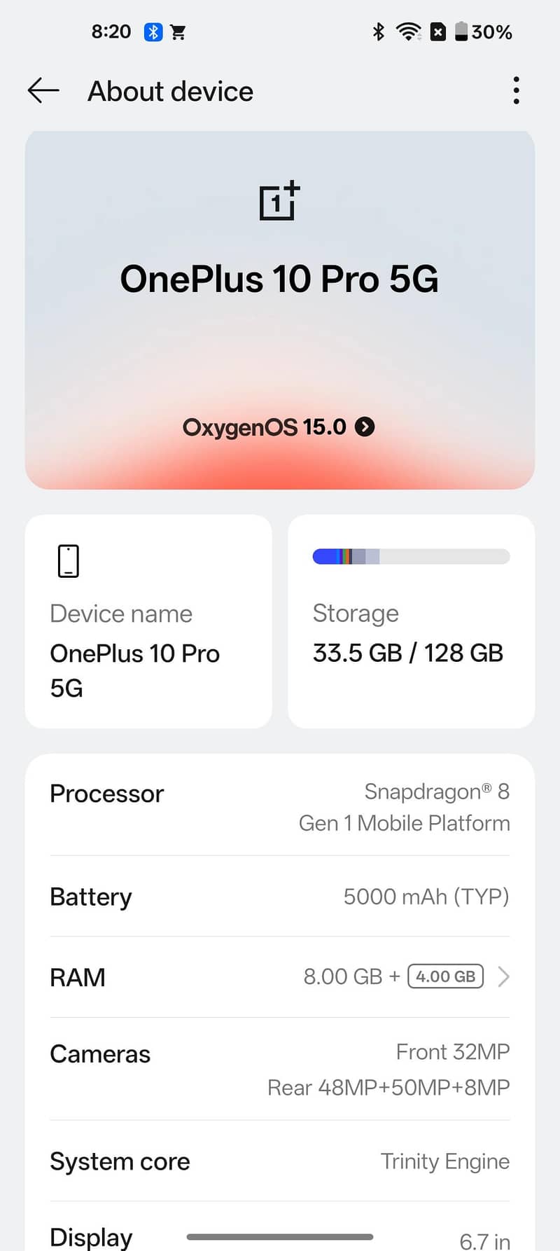 One Plus 10 Pro 6