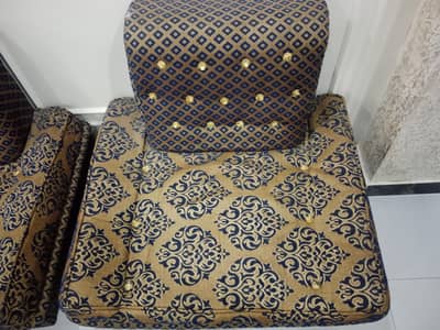 Solid Wood 5 Seater Sofa Set (2-Seater + 3 Single Chairs) - Low Price