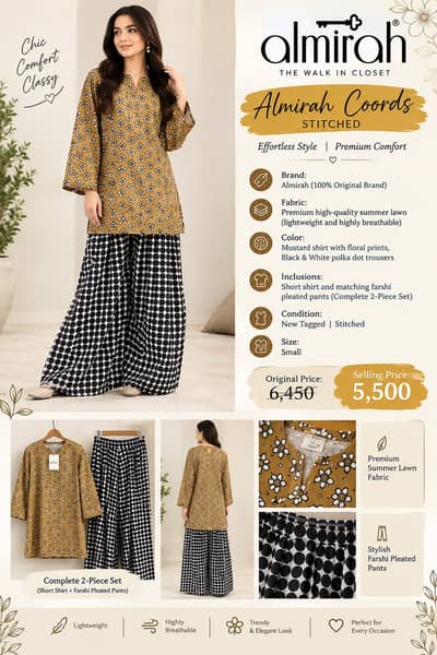 Original Almirah 2-Piece Stitched Casual Summer Suit