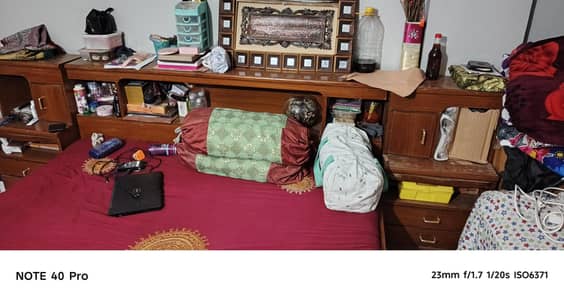 Used wooden Bed with mattress