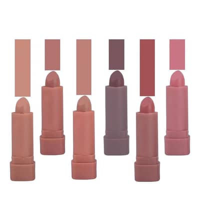Multicolor Lipstick Set – High Pigmented, Cool Undertone (Pack of 6