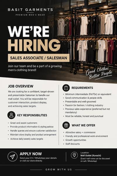 sales men needed. . . 03453448950