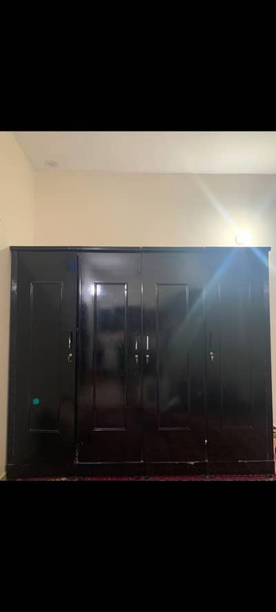Large Wooden Wardrobe 8×7 Ft with Mirror – Spacious