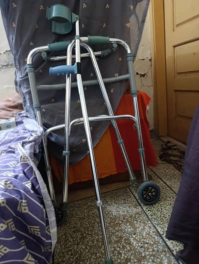 medical walker and medical elbow stick