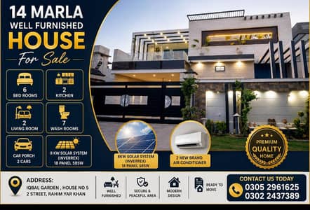 14 marla , furnished house