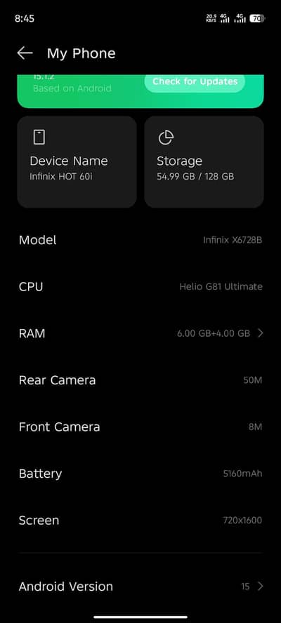Hot 60i infinix