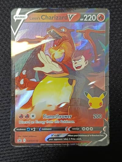 Lance's Charizard V 25th Anniversary Original Pokémon Card