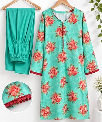 Teen girls khadar suit  |2 piece suit |designing kameez farshi shalwar