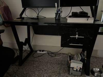 Black Work Office Table