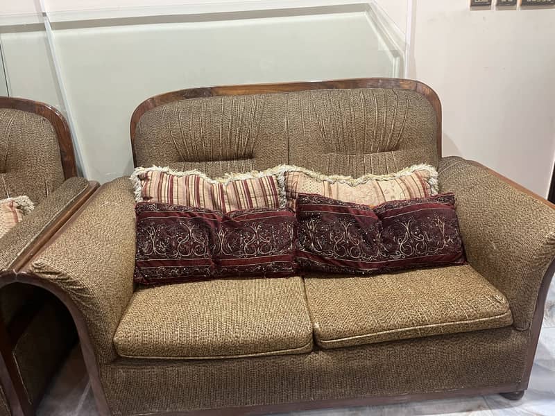 Solid wood sofa set 4