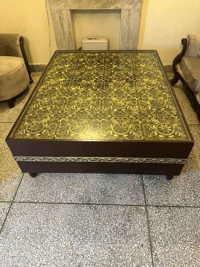 Wooden Carving Center Table
